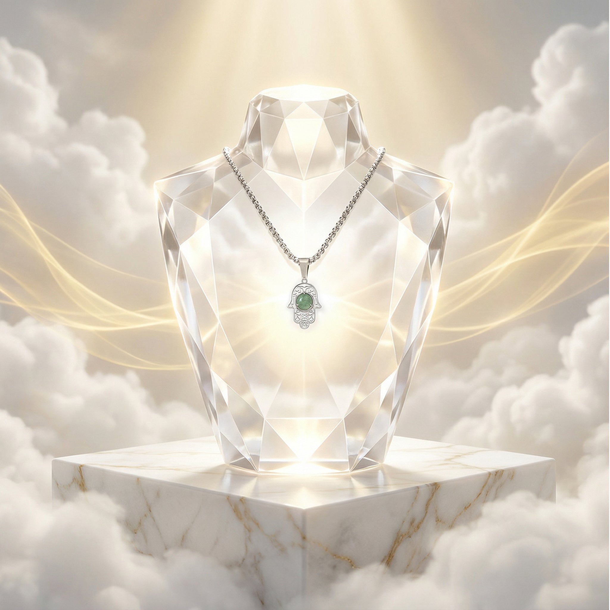 Green Aventurine in Hamsa Hand